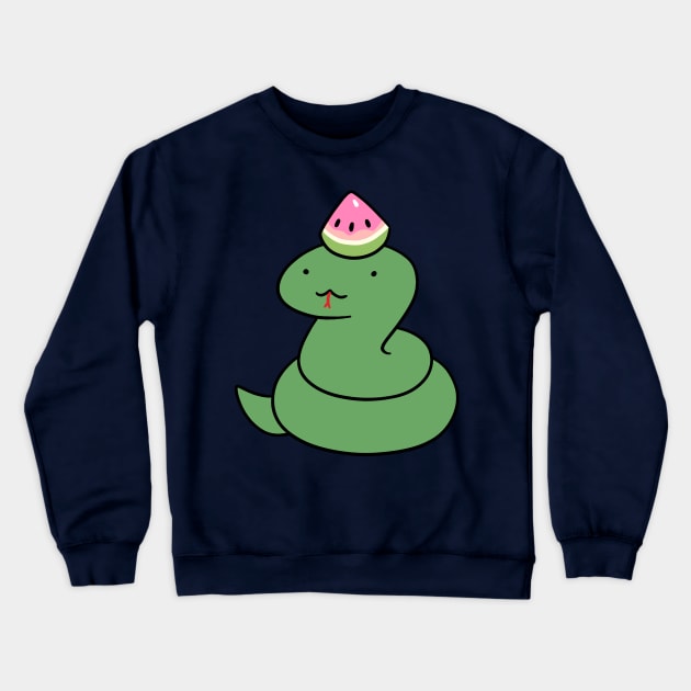 Tiny Watermelon Snake Crewneck Sweatshirt by saradaboru